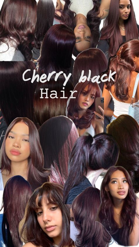 Cherry Coke Hair, Black Cherry Hair, Cherry Coke, Cherry Hair, Black Cherry, Hair Color, Cherry, Hair, Black