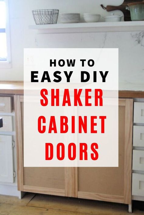 Making a shaker cabinet is easy, all you need is a flat door and create a raised panel. Learn how to make these style doors with MDF so you can update your kitchen and create a Farmhouse Kitchen makeover. #diy #shaker #cabinets Wood Staircases, Diy Shaker Cabinet Doors, Diy Shaker Cabinets, Farmhouse Kitchen Makeover, Classic Farmhouse Kitchen, Shaker Style Cabinet Doors, Shaker Cabinet Doors, Flat Door, Diy Cabinet Doors