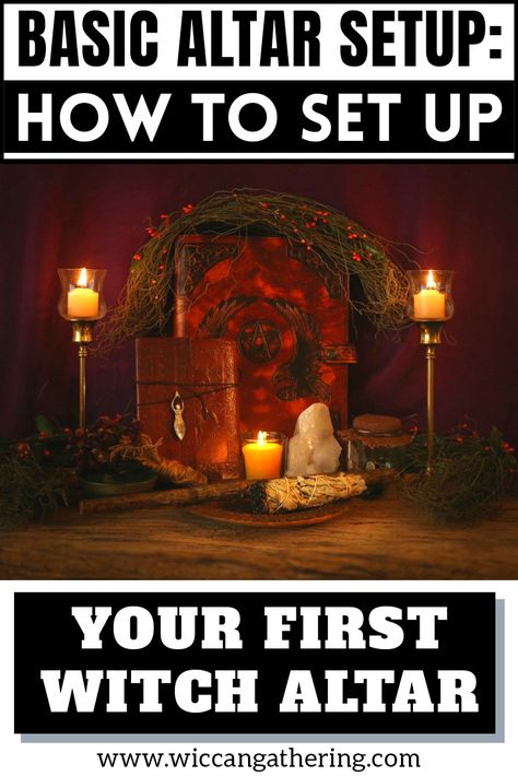 Create your first Wiccan altar. Use this guide to help you design a unique and personal Wiccan altar DIY! Step by step instructions plus a variety of creative and unique Wiccan altar ideas. #WiccanAltar #WiccaAltarSetup #WiccaAltarDIY #WiccaAltarBeginner #WitchAltar Wiccan Alter Ideas, Outside Alter Ideas Pagan, Secret Altar Ideas, Fall Alter Ideas Witch, Wiccan Alter Setup, Bedroom Altar Ideas, Hecate Alter Ideas, Small Alter Ideas, Wiccan Altar Setup