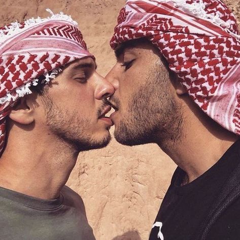 Gay Arab love Lgbt Culture, Middle Eastern Men, Handsome Arab Men, Gay Aesthetic, Men Kissing, Gay Romance, Arab Men, Love Is Love, Two Men