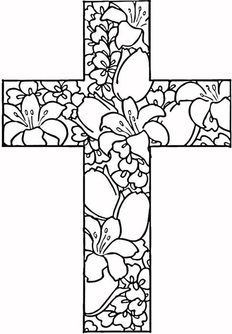 Religious Easter Coloring Pages - Best Coloring Pages For Kids Cross Coloring Page, Easter Coloring Sheets, Easter Coloring, Quote Coloring Pages, Easter Printables Free, Bible Coloring Pages, Easter Coloring Pages, Easter Colouring, Bible Coloring