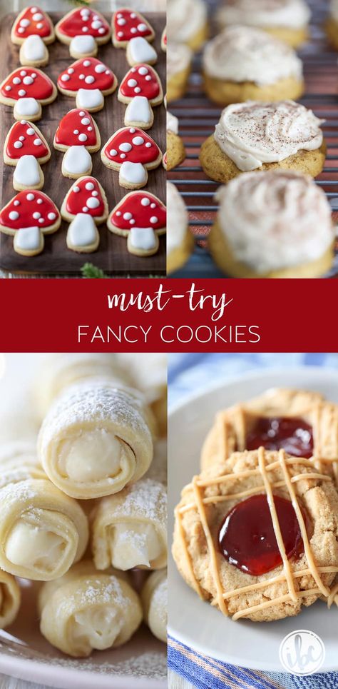 Amazing Baked Goods, Easy Fancy Cookie Recipes, Different Cookies Types, Holiday Cookies Aesthetic, Unique Cookies Creative, Interesting Christmas Cookies, Fancy Cookies Christmas, Fruity Cookies Recipes, Unique Things To Bake