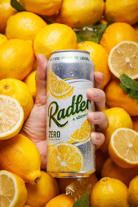 Juice Branding Design, Lemonade Branding, Beer Product Photography, Radler Beer, Beer Shot, Beer Drinks, Popular Beers, Beer Photography, Beer Photos