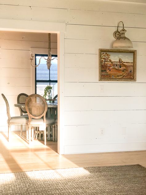 Whitewash Pine Tongue And Groove Walls, Whitewashed Pine Walls, Cottage Shiplap Walls, Antique Shiplap Walls, Old Shiplap Wall, Silo Cottage, Painted Knotty Pine Walls, Ship Lapped Walls, Shiplap Cottage