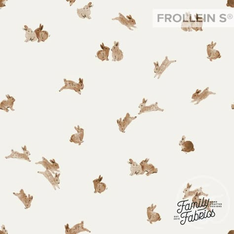 Cotton Jersey - Bunnies – Frollein S® Small Rabbit, Baby Penguins, Early Christmas Shopping, Cotton Quilting Fabric, Jersey Knit Fabric, Organic Baby, Hand Designs, Rabbits, Baby Knitting