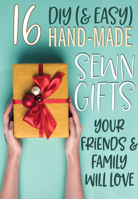 These handmade DIY gifts are perfect as a Christmas or holiday gift. These sewing tutorials are easy to follow, and the sewing projects can be made rather quickly. DIY gifts are often very meaningful, so consider taking a look at these sewing tutorials today! #sewingtutorials #DIYgifts #diy #ageberry #sewinggifts Free Gifts To Make, Diy Fleece Projects Christmas Gifts, Homemade Christmas Gifts Sewing Easy Diy, Beginner Sewing Christmas Gifts, Sewing Christmas Gifts For Women, Handmade Sewn Christmas Gifts, Sewing Xmas Gifts, Christmas Gifts To Sew For Family, Easy Hand Sewn Gifts