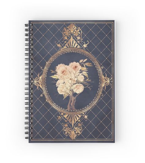 Spiral notebooks with high-quality edge-to-edge print on front. 120 pages in your choice of ruled or graph lines. A magical fantasy design featuring an blue fairytale rose in the vintage style. Fantasy Notebook, Fancy Notebooks, Fairytale Design, Magic Rose, Vintage Magic, Writing Drawing, Cute Journals, A Diary, Aesthetic Ideas