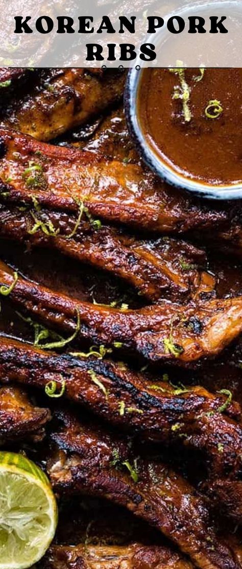 Irresistible Korean Pork Ribs with a sticky spicy-sweet glaze. Once you make Instant Pot ribs you will never turn back – incredibly tender, easy and foolproof. Bbq Ribs Recipe Grill, Korean Pork Ribs, Asian Ribs Recipe, Sticky Ribs Recipe, Asian Ribs, Sticky Pork Ribs, Instant Pot Ribs, Beef Back Ribs, Korean Pork