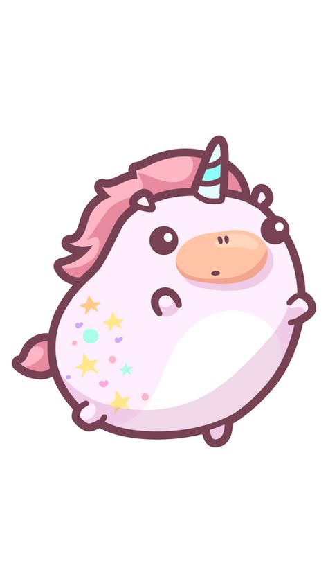 The adorable pink unicorn has gained some weight and now looks like a large balloon with a pink mane and a small horn. The cute sticker with Fat Unicorn!. Unicorn Drawing Aesthetic, Small Unicorn Drawing, Drawing Ideas Unicorn, Unicorn Cute Drawing, How To Draw A Unicorn, Unicorn Drawing Cute, Drawing Of Unicorn, Unicorn Drawing Sketches, Kawaii Unicorn Drawing