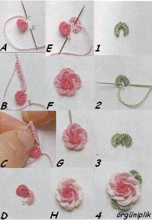 Embroidery Stitches Flowers, Bordados Tambour, Brazilian Embroidery, Japanese Embroidery, 자수 디자인, Silk Ribbon Embroidery, Flower Embroidery Designs, Hand Embroidery Stitches, Embroidery For Beginners