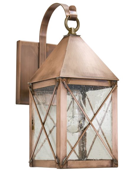 Brass Traditions 531-P in Antique Copper  #brasstraditions #CTmade #quality #handcrafted #solidcopper #outdoorlighting #classic #coastal #antiquestyle #copperlighting #farmhousestyle #porchlight #traditional #newengland #copper #wall #lantern #cottagestyle #seedyglass #walllight #vintageinspired #offthewall #lightingfixture #modernfarmhouse #exterior #lighting Hoop Chandelier, Entryway Light Fixtures, Copper Light Fixture, Outdoor Lighting Design, Diy Outdoor Lighting, Coastal Lighting, Copper Lantern, Exterior Light Fixtures, Classic Coastal