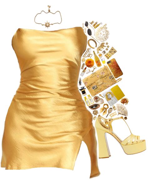 Gold Brunch Outfit, Golden Year Birthday Outfit, Leo Birthday Outfit, Golden Outfit Aesthetic, Its Your Golden Hour, Golden Dress Aesthetic, Golden Birthday Outfit Women, Golden Birthday Outfit, Golden Dress Short