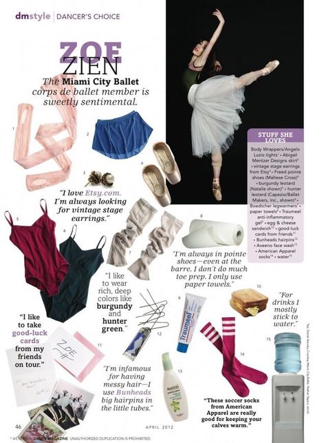 Ballet Bag Essentials, Dance Bag Essentials, Pointe Shoe Bag, Bag Hacks, Ballet Essentials, Dance Class Outfit, Ballet Stuff, Dance Magazine, Miami City