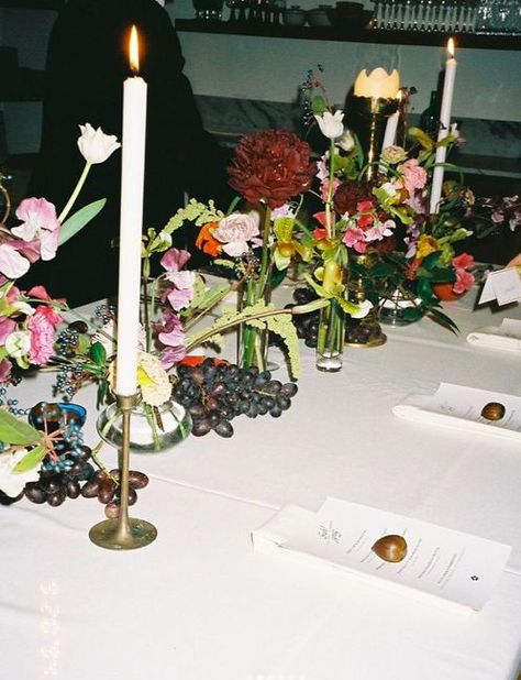 Indoor Rehearsal Dinner, Dinner Party Aesthetic, Winter Engagement Party, Schindler House, Moody Flowers, Bar Chandelier, Flowers Candles, Birthday Dinner Party, Party Aesthetic