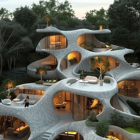 Amazing Architecture on Instagram‎: "Ant House by Kowsar Noroozi @k.noroozi97.  🔗 https://www.amazingarchitecture.com/futuristic/ant-house-by-kowsar-noroozi  Kowsar Noroozi: Inspired by the complex network of tunnels and chambers found in ant colonies, this innovative house design reimagines communal living with interconnected spaces and hidden passageways. Much like the efficient organization of an ant colony, this house fosters collaboration and interaction among its inhabitants...  #ai   #iran   #midjourney   🔗 https://www.amazingarchitecture.com/  A collection of the best contemporary architecture to inspire you.   #design  #architecture  #amazingarchitecture  #architect #arquitectura #luxury #realestate #life #cute #architettura #interiordesign #photooftheday #love #travel #construc Ant Hill Architecture, Fun Architecture Design, Insect Inspired Architecture, Ant Colony Architecture, Innovative Architecture Concept, Housing Complex Architecture, Innovative House Design, Blender Architecture, Bio Architecture