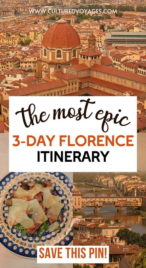 This 3-day Florence itinerary covers the best things to do, top restaurants to try, and the best accommodations for your stay. If you're planning a visit to Florence, check out this detailed itinerary to make the most of your trip! 3 day florence itinerary | three day itinerary florence | 3 day itinerary florence | 3 day trip to florence | florence italy 3 day itinerary | 3 day itinerary in florence | 3 day in florence Florence Italy Itinerary, Florence Day Trips, Florence Itenary, Florence 4 Day Itinerary, Florence Itinerary One Day, Two Days In Florence, Day Trips From Florence, One Day In Florence, Italy Travel Outfit