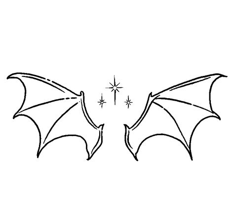 Bat Wing Sketch, Bay Wings Tattoo, Bat Wing Outline, Bat Wings Sketch, Bat Wings Outline, Wings Above Knee Tattoo, Bat Wings Tattoo Design, Bat Wings Tattoo Knee, Small Bat Wings Tattoo