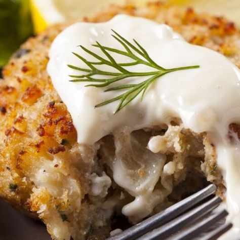 Paula Deen Crab Cakes Paula Deen Crab Cakes, Crunchy Slaw Recipe, Recipes Pescatarian, Jumbo Lump Crab Cakes, Lemon Garlic Aioli, Homemade Crab Cakes, Jumbo Lump Crab, Crab Cake Recipes, Fish Cakes Recipe