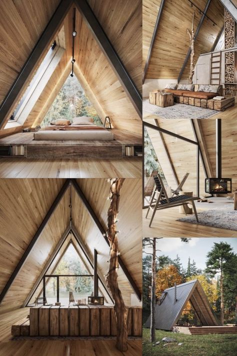 A Frame House Interior, Cabin In Forest, Carpathian Mountains Ukraine, A-frame Interior, People Architecture, Scandinavian Cabin, A Frame Cabin Plans, Pod House, A Frame House Plans