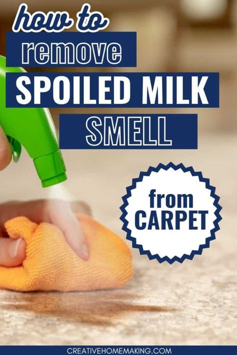 Spilled spoiled milk on your carpet? No need to panic! Our expert tips and tricks will help you get rid of the smell and stains in no time. Follow our simple guide and enjoy a clean and fresh-smelling carpet once again. Smelly Carpet, Spilled Milk, Carpet Cleaning Hacks, Baby Throw, Car Carpet, Latex Mattress, What To Use, Canning Recipes, Cleaning Organizing