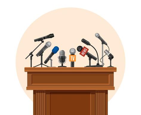 Press conference podium. tribune for deb... | Premium Vector #Freepik #vector #background #business #wood #cartoon Wood Cartoon, Writer Logo, Dream Logo, Photo Album Layout, Conference Design, Concept Illustration, Logo Gallery, The Orator, Photo Art Gallery