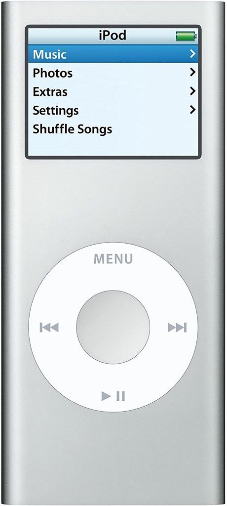 The 2nd gen nano was designed to better match the replaced iPod mini, with an aluminum enclosure and multiple colors, while still being much thinner, narrower, and lighter. Ipod Nano Aesthetic, Ipod Mini, Frutiger Aero, Ipod Nano, Music Photo, Retro Futurism, Simple Shapes, Shape Design, Ipod