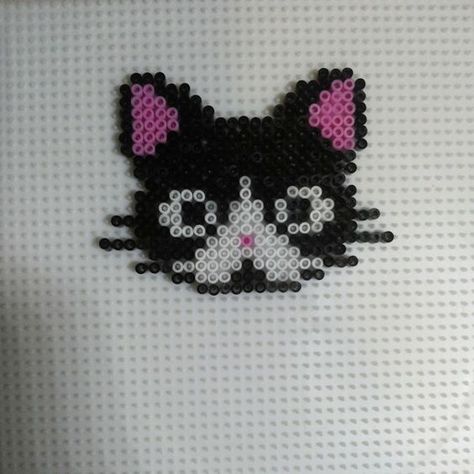 Cat hama beads by hamabeadsart | CATS | Pinterest | Hama Beads ... Easy Perler Bead Patterns, Melty Bead Patterns, Hama Beads Design, Diy Perler Bead Crafts, Perler Crafts, Beaded Bookmarks, Hama Perler, Melty Beads, Hama Beads Patterns