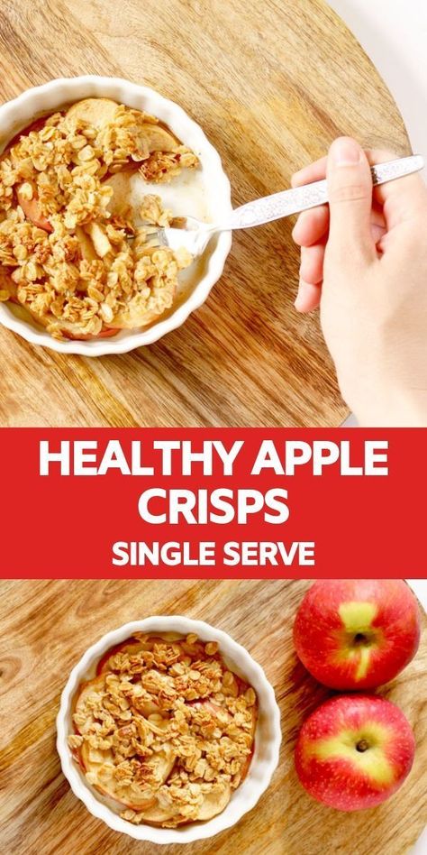 Apple Crisps Recipe, Individual Apple Crisp Recipe, Individual Apple Crisp, Quick Apple Crisp, Sugar Free Apple Crisp, Apple Crisp Recipe With Oats, Apple Recipes Easy Healthy, Apple Crisp Without Oats, Apple Crisp Recipe Healthy