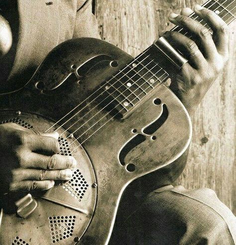 #instrumentoftheday #dobro #dobroguitar A precursor to the steel guitar, the Dobro was invented by the #dopyerabrothers in the 1920s and modeled after the Hawaiian "slack" or resonator #guitar.  #music #musiceducation #musichistory #accessharmony #discovermusic #Rhythmnnews Old Guitar, Resonator Guitar, Slide Guitar, Delta Blues, Jazz Art, Blues Musicians, Steel Guitar, Its A Mans World, Blues Guitar