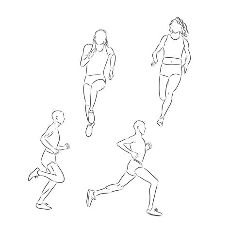 Runner Sketch, Runner Drawing, Jesus Tattoo, The Runner, Landscape Designs, Vector Sketch, Body Drawing, Cartoon Character Design, Rumi