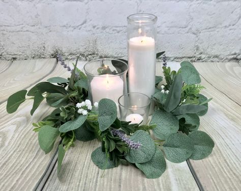 Eucalyptus Table Setting, Lavender Garland, Wedding Greenery Garland, Centerpiece Garland, Lavender Centerpieces, Centerpiece Wreath, Garland Centerpiece, Eucalyptus Centerpiece, 25th Wedding Anniversary Party