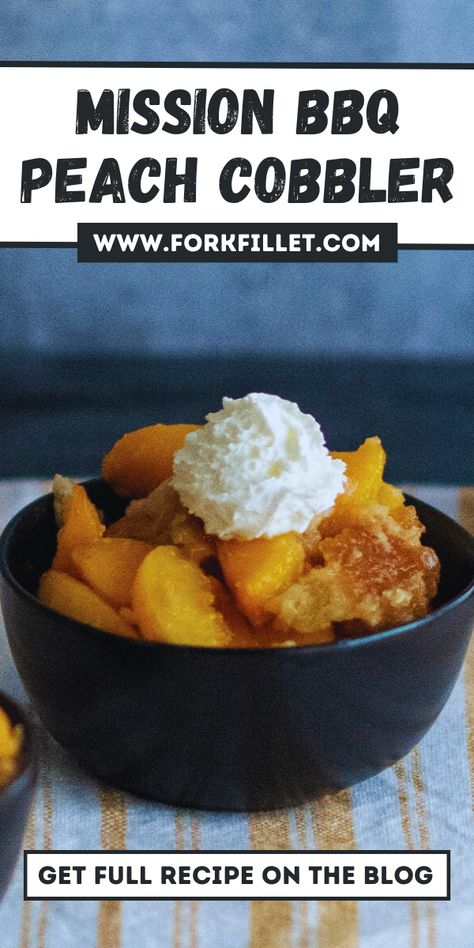 Do you want a yummy dessert that's easy and really good? Try This Mission BBQ Peach Cobbler Recipe! #PeachCobblerRecipe Mission Bbq Recipes, Apricot Cobbler, Mission Bbq, Apple Cobbler, Blueberry Cobbler, Cobbler Recipe, Peach Cobbler Recipe, Yummy Dessert, Taste Made