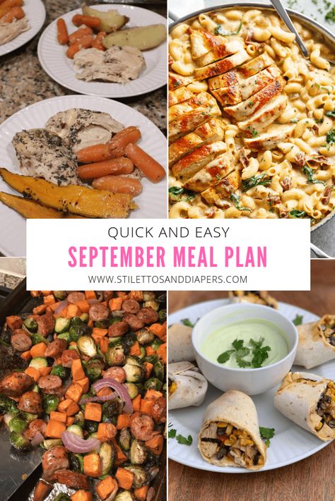 September Menu Plan, Meals For A Month Menu Planning, September Meal Plan, Fall Family Meal, September Meals, Month Meal Plan, Family Meal Planning Healthy, Dinners Ideas, Clean Eating Menu