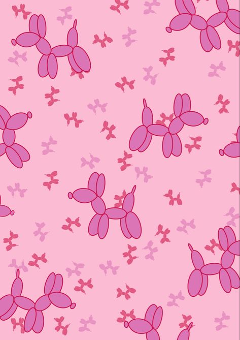 Balloon Dog Wallpaper, Canva Backgrounds, Disco Wallpaper, Troom Troom, Grooming Salon, Balloon Dog, Dog Wallpaper, Pink Balloons, Balloon Animals