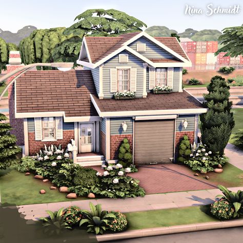 Speed Build & Download on YouTube Sims 4 Willow Creek House Layout, Sims 4 Willow Creek Small House, Sims 4 Tray Files House, Base Game House Sims 4, Willow Creek Sims 4 House, Suburban Houses, Sims 4 Speed Build, Sims 4 House Building, Sims 4 House Plans