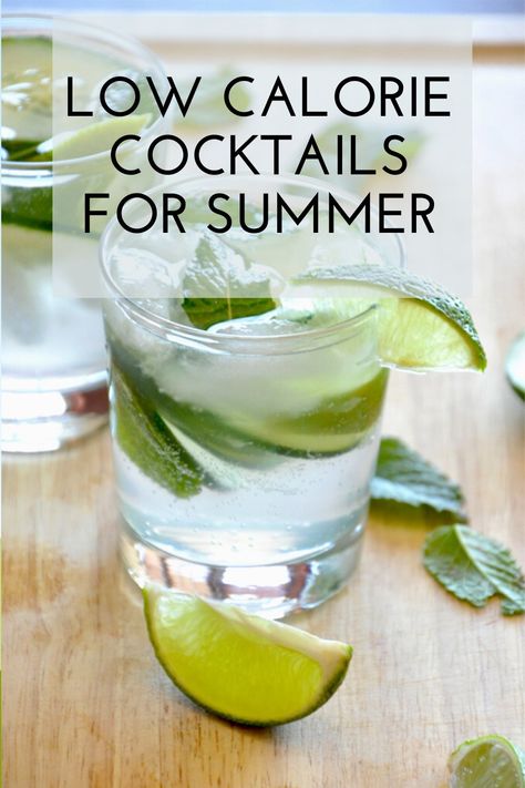 Low Calorie Cocktail Recipes for Summer Low Calorie Cocktails Recipes, Low Cal Drinks, Low Calorie Alcoholic Drinks, Low Cal Cocktail, Drinks Tequila, Drinks Vodka, Organize Bathroom, Cocktails Easy, Vodka Cocktails Easy