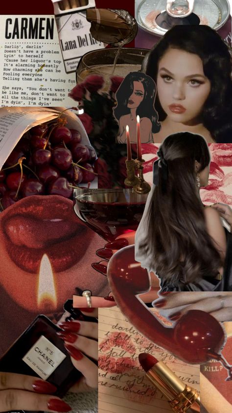 Lana Del Rey's song 'Carmen', the vibe, the aesthetic, etc. ✨❤️ Feminine Wallpaper, Lana Del Rey Songs, Carmen Sandiego, Dark Feminine Aesthetic, Luxury Lifestyle Dreams, Lana Del Ray, Vintage Glam, + Core + Aesthetic, Feminine Aesthetic