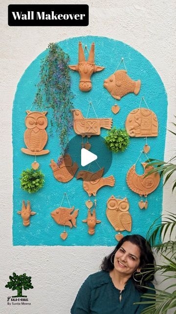 Terracota Wall Art, Terracotta Crafts, Terracotta Art, Terracotta Wall Art, Terracotta Wall, Home Balcony, Simple Wall Decor, Plate Wall Decor, Accent Walls In Living Room