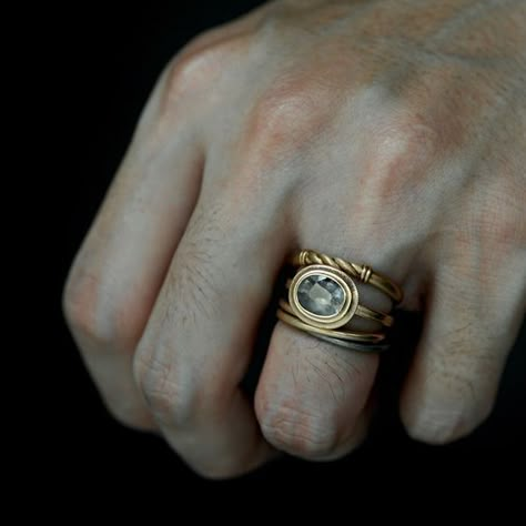 Men Gemstone Ring, Wizard Jewelry, Hunters Moon, Gents Rings, Jewelry Room, Masculine Jewelry, Ancient Jewels, Wood Jewelery, Men Jewellery