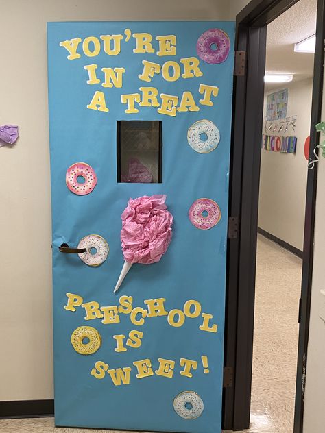 Candy Classroom Decorations, Sweet Treat Classroom Theme, Donut Door Decorations Classroom, Candy Themed Classroom Door, Candyland Classroom Theme Candy Land, Sweets Theme Classroom, Candy School Theme, Sweet Shop Classroom Theme, Candy Themed Bulletin Boards