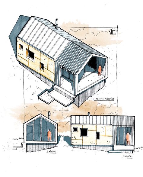 Exterior home visualisation is often the domain of photographers or architects. The segue between the external and internal spaces, and any abstract artistic in Concept Sketches Architecture, House Design Sketch, Concept House Design, Croquis Architecture, Concept Drawing, Modern Architecture Interior, Modern Architecture Building, Architecture Sketchbook, House Sketch