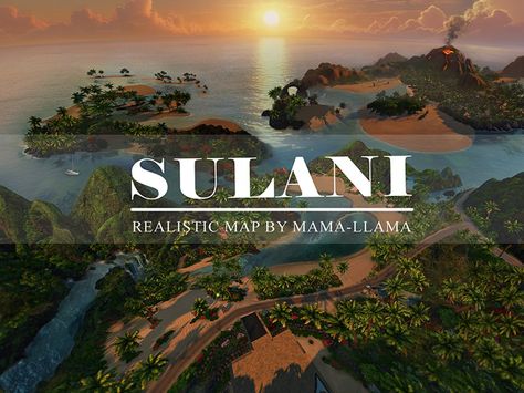 The Sims Resource - Sulani "Sunrise" realistic map replacement Sims 4 Traits, Sims 4 Family, Sims 4 Cc Kids Clothing, Island Villa, Sims 4 Expansions, Sims 4 Body Mods, Sims 4 Cc Folder, Sims 4 Gameplay, Sims 4 Teen