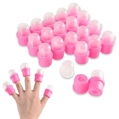 20Pcs Wearable Nail Acrylic Soaker Kits Polish Remover Gel Removal Cap Tip Pink | eBay Gel Removal, Gel Nail Removal, Nail Soak, Nail Acrylic, Ootd Instagram, Polish Remover, Diy Tips, Cute Nail Designs, Manicure E Pedicure