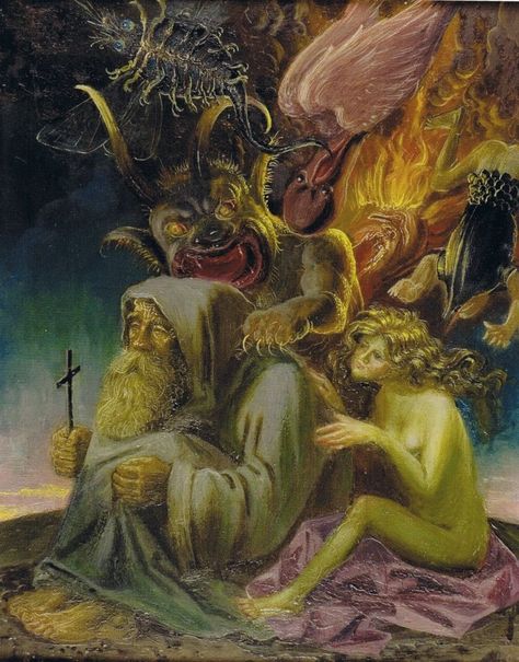 The Temptation of St. Anthony — Otto Dix – Biblioklept Otto Dix, Creepy Paintings, Temptation Of St Anthony, George Grosz, German Expressionism, Image Painting, Old Paintings, European Art, Gothic Art