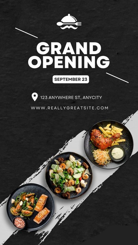 Templates Restaurant Ads Design, Restaurant Advertising Posters, Restaurant Post Design, Restaurant Food Instagram, Grand Opening Restaurant, Restaurant Brand Design, Opening Restaurant, Food Festivals Event, Restaurant Branding Identity