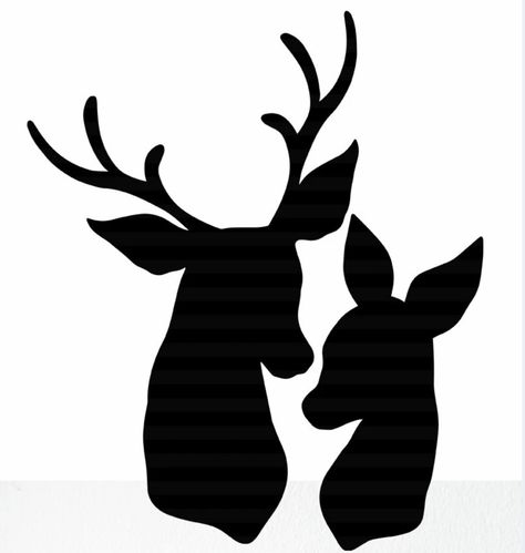 Høstaktiviteter For Barn, Deer And Doe, Buck And Doe, Deer Silhouette, Silhouette Stencil, Deer Head, Cricut Tutorials, Cricut Creations, Cricut Projects Vinyl