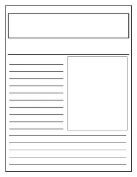 Students will create their own newspaper article. Newspaper Template Free Printable, Newspaper Article Template, Blank Newspaper, Articles Worksheet, Article Template, Happy Planner Printables, Boss Gifts, Daily Planner Printables Free, Homeschool Writing