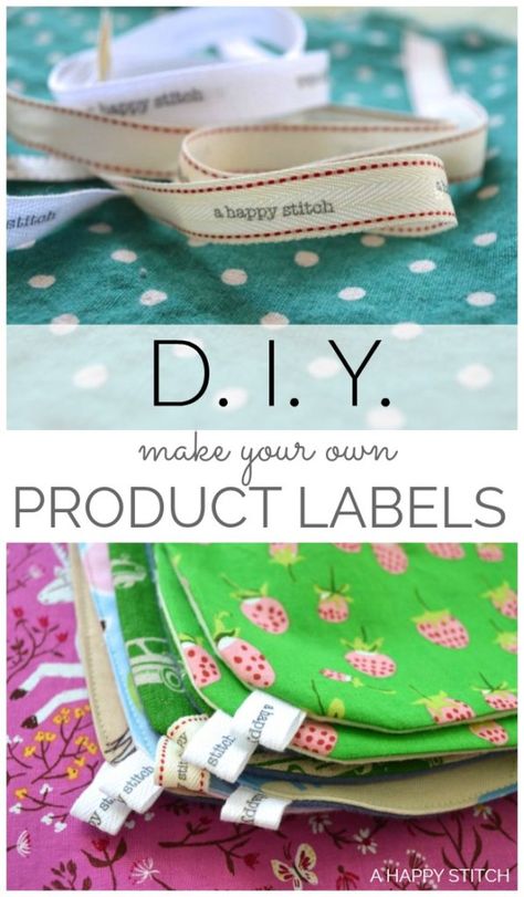 DIY :: Make your own Product Tags for Handmade Items - A HAPPY STITCH Tags For Handmade Items, Happy Stitch, Sewing Tags, Make Your Own Labels, Product Tags, Sewing Labels, Diy Labels, How To Make Labels, Labels Diy