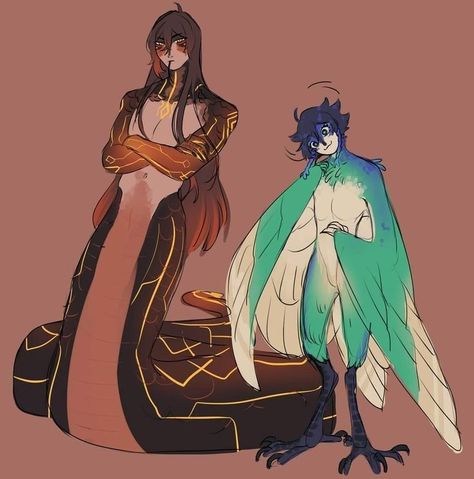 Naga X Human, Genish Impact Characters, Naga Fanart, Archon Oc, Naga Monster, Naga Character Design, Naga Oc, Harpy Oc, Naga Art