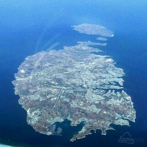 #Malta #MalteseIslands #AerialViews An aerial view of the Maltese Islands Malta Bus, Malta Italy, Malta Food, Malta History, Malta Beaches, Malta Valletta, Maltese Islands, Malta Gozo, Malta Island